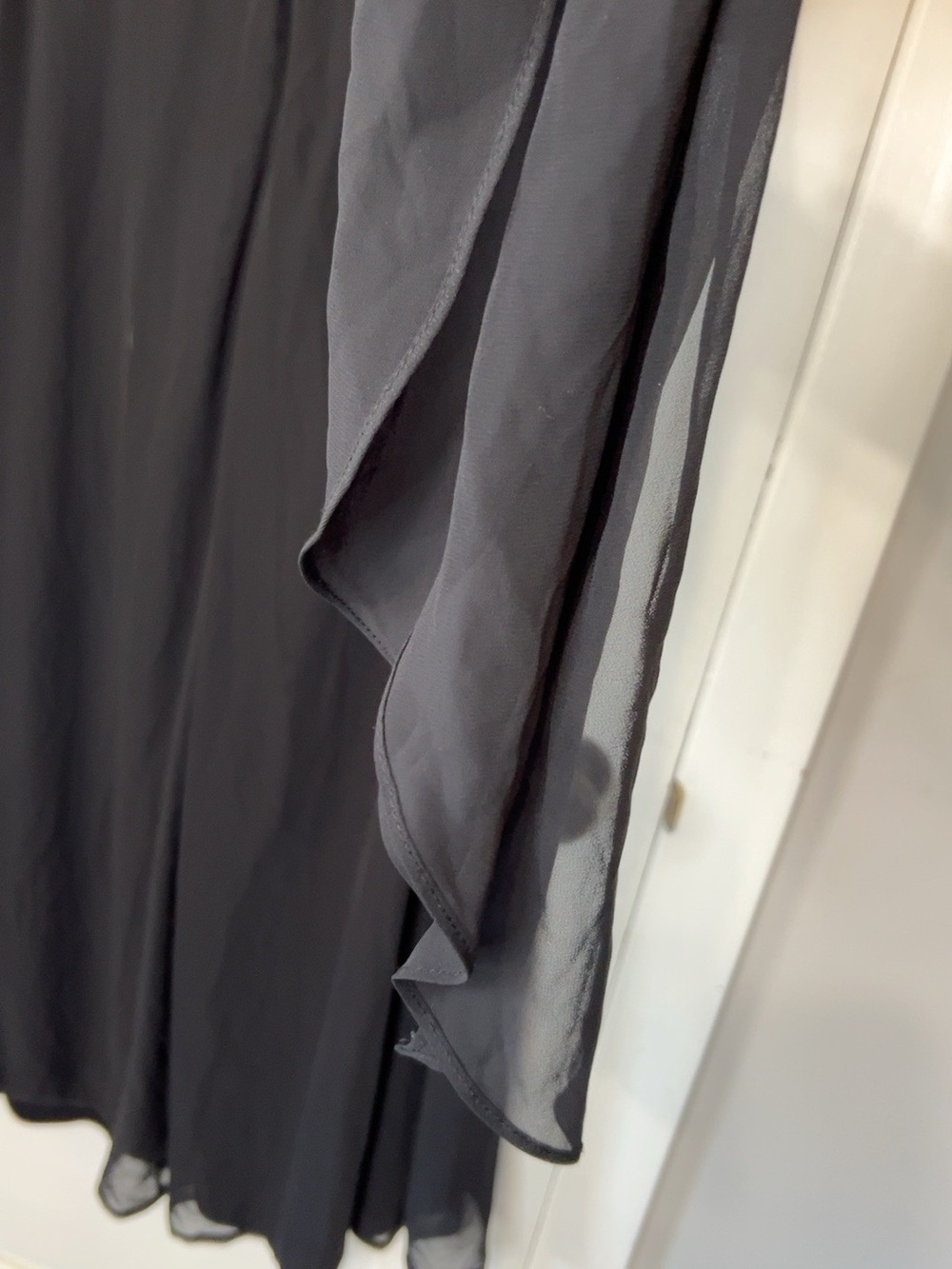 dressbarn Collection Black Chiffon Overlay Wide Leg Palazzo Pants 8 NWT - Picture 3 of 10